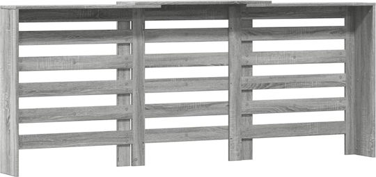 vidaXL Husă Pentru Radiator Din PAL Gri 205x21.5x83.5cm