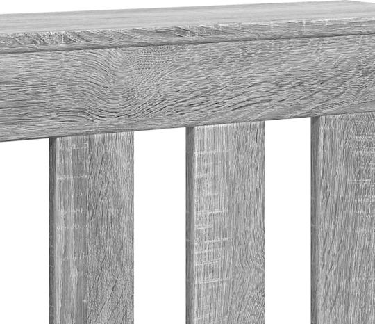 vidaXL Gray Particleboard Radiator Cover 175x20x82cm