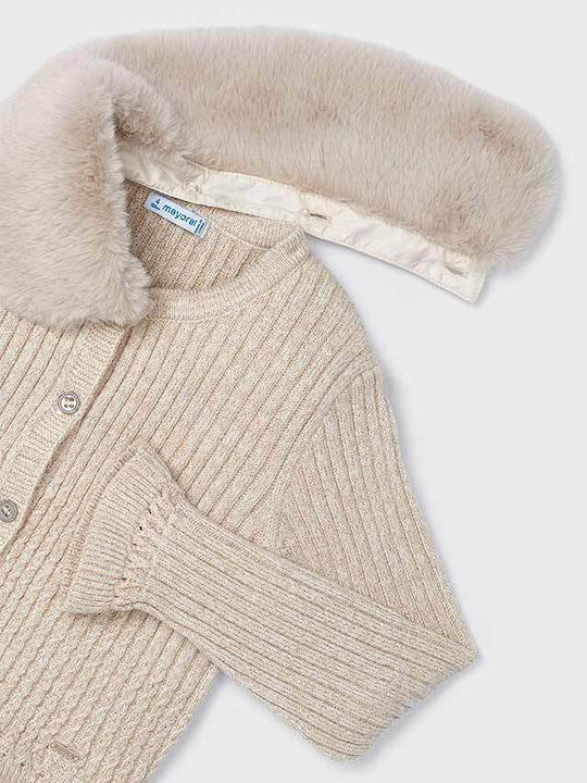 Kids Cardigan Knitted Almond