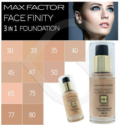 Max Factor Facefinity All Day Flawless Liquid Foundation SPF20 W70 Warm Sand 30ml