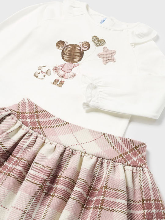 Mayoral Kids Set with Skirt Winter 2pcs Pink