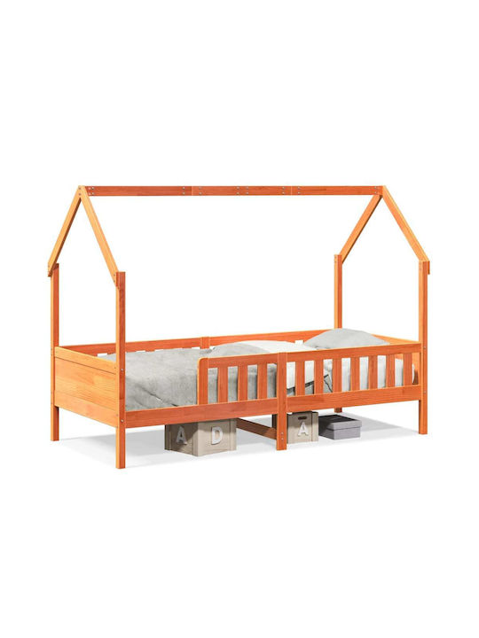 Pat pentru Copii Single Maro pentru Saltea 90x190cm