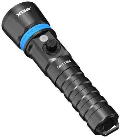 XTAR DH1 Rechargeable Diving Light LED with Brightness 1600lm for Depth up to 355m