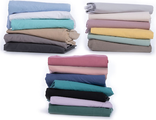 Nef-Nef Homeware Basic Σεντόνι Υπέρδιπλο με Λάστιχο 160x200+30εκ. Mint