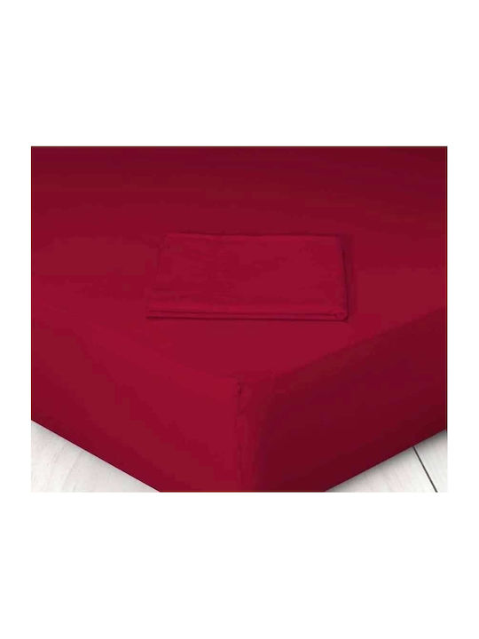 Marwa Sheet Super-Double with Elastic 160x200+25cm. 007 Red