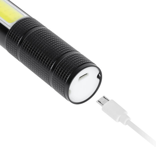 Rebel Επαναφορτιζόμενος Φακός LED IP20 με Μέγιστη Φωτεινότητα 285lm