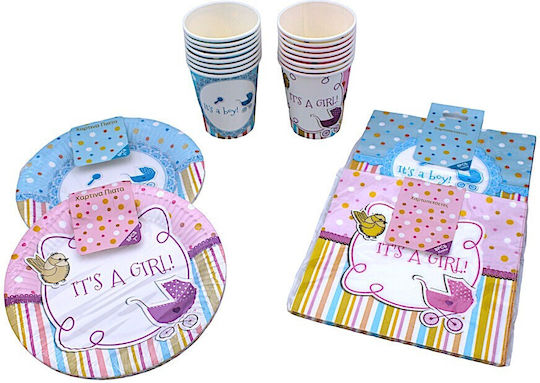 "it's A Girl!" Serving Set for Party 8pcs