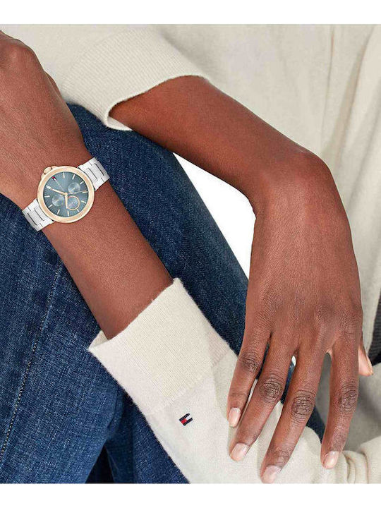 Tommy Hilfiger Lori Damen Uhr mit Silber Metallarmband