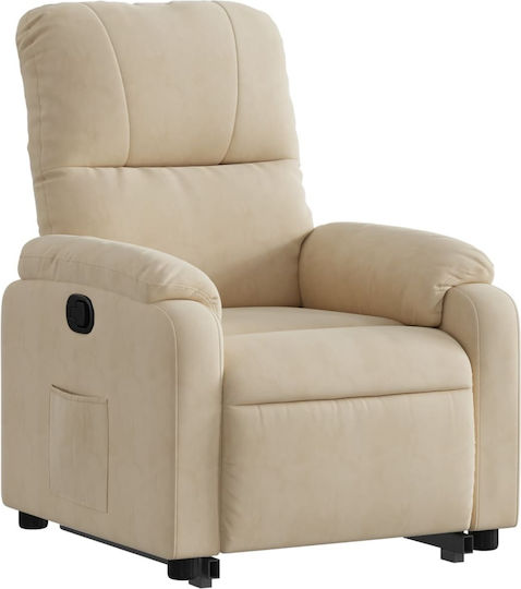 Relax Armchair with Footstool Beige 75x89.5x103.5cm