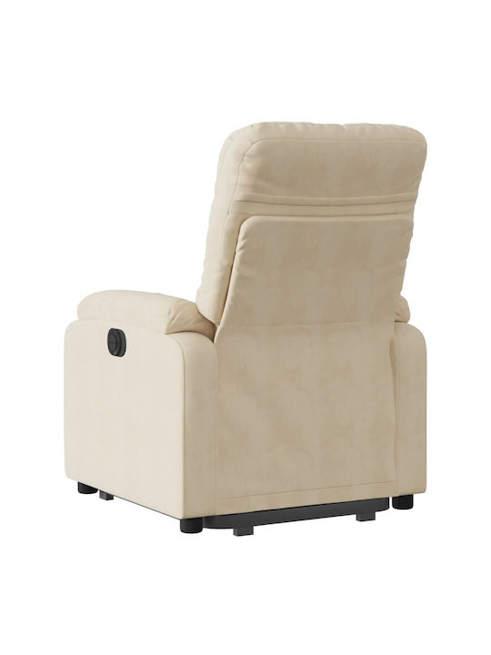 Relax Armchair with Footstool Beige 75x89.5x103.5cm