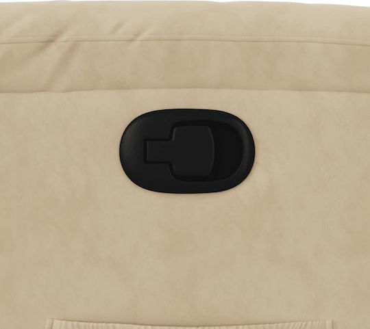 Relax Armchair with Footstool Beige 75x89.5x103.5cm