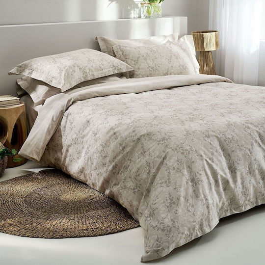 Vesta Home Torino-2 Bed Sheets Super-Double 240x270cm Beige Set 4 Pieces