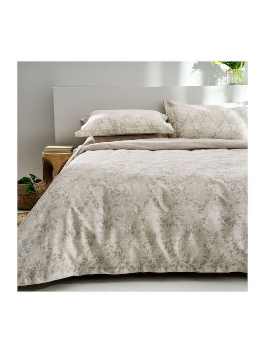 Vesta Home Torino-2 Bed Sheets Super-Double 240x270cm Beige Set 4 Pieces