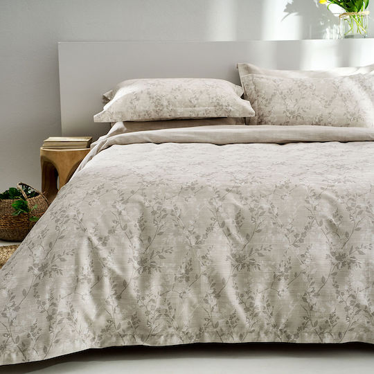 Vesta Home Torino-2 Bed Sheets Super-Double 240x270cm Beige Set 4 Pieces