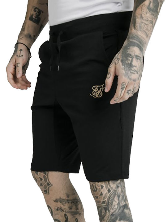 Sik Silk Men's Cotton Black Slim Fit Shorts (16736) (95% Cotton, 5% Elastane)