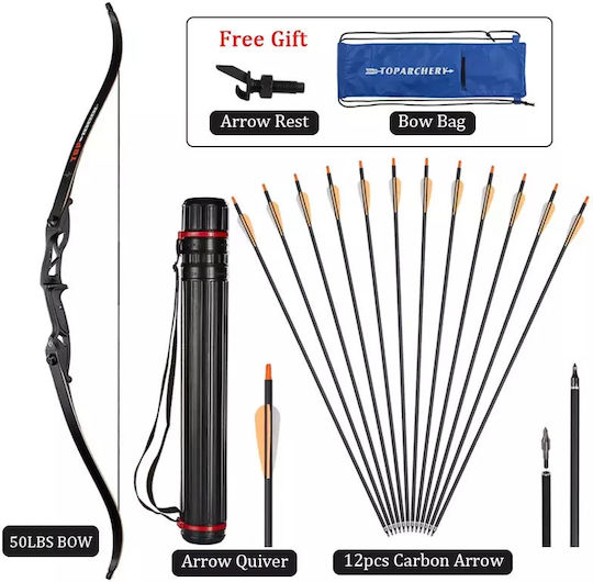 Archery Set Recurve Bow Hunting Kit 50lbs Set4