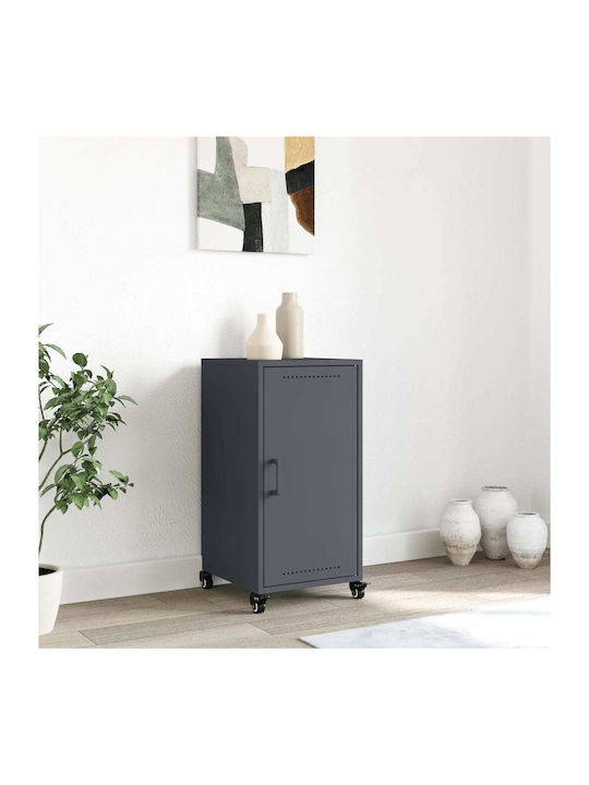 Office Storage Metal Cabinet with Wheels Gray L36xW39xH72cm