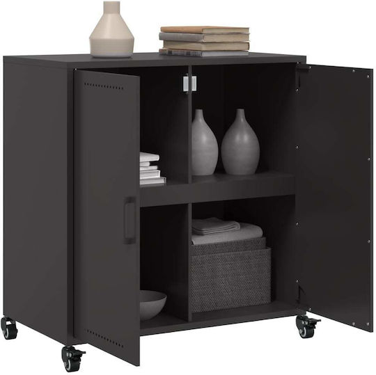 Dulap De Depozitare Pentru Birou Metalic Cu Roți 68x39x72cm