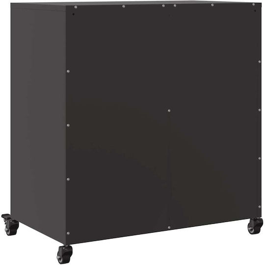 Dulap De Depozitare Pentru Birou Metalic Cu Roți 68x39x72cm