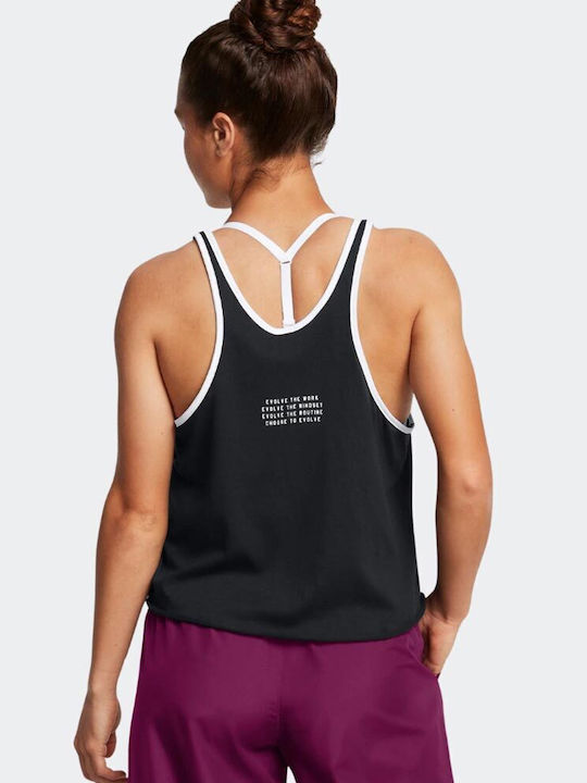 Under Armour Damen Sportliches Bluse Ärmellos Schwarz