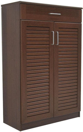 Ξύλινη Παπουτσοθήκη Sante με 5 Ράφια Καρυδί Μ80xΠ37xΥ123cm