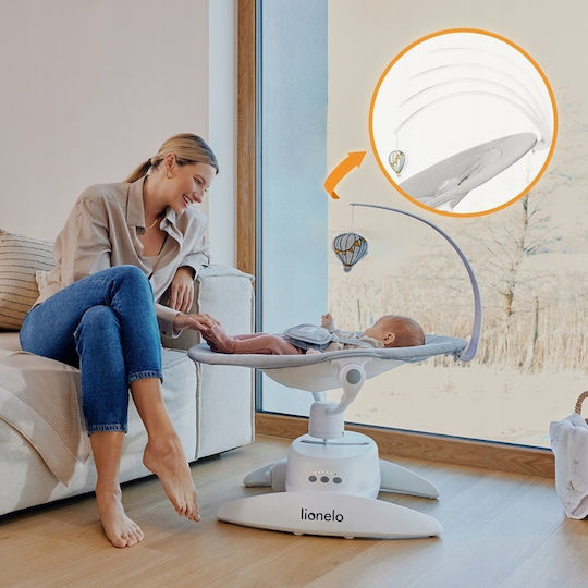 Lionelo Ηλεκτρικό Relax Μωρού Iris με Μουσική Beige Sand για Παιδί έως 9kg
