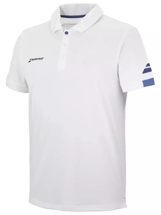 Babolat Bluza Bărbătească cu Mânecă Scurtă Polo Albă