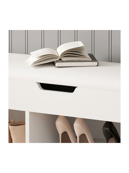 Romir Wooden Shoe Organizer White 100x30x44cm