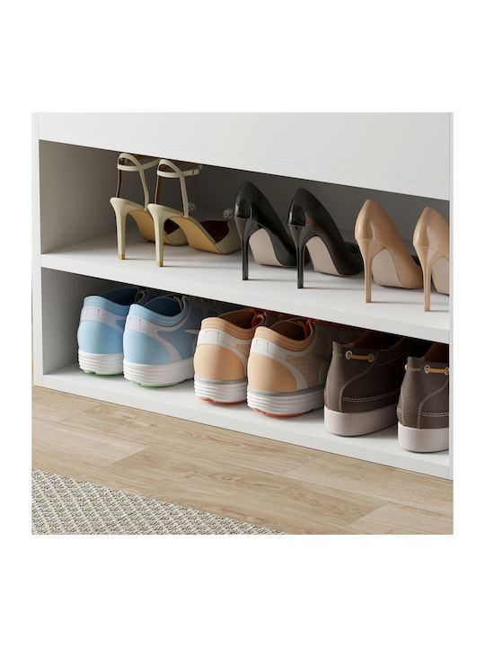 Romir Wooden Shoe Organizer White 60x30x44cm