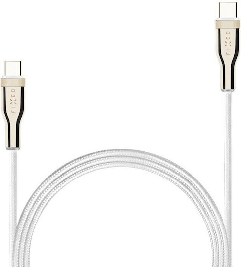 Fixed USB 2.0 Cable USB-C male - USB-C 100W White 2m