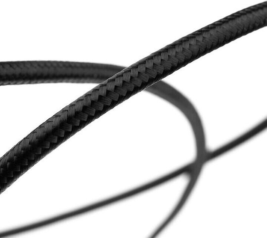 Fixed Cablu Braided USB 2.0 USB-C Masculin - USB-C 100W PD Negru 2m