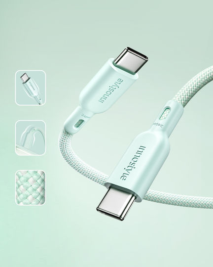 Innostyle USB 2.0 Cable USB-C male - USB-C 240W PD Πράσινο 2m ICC240GN