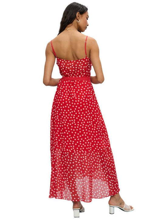 Rochie Femei Wrap-Around Passager 77163 Roșu Cu Buline