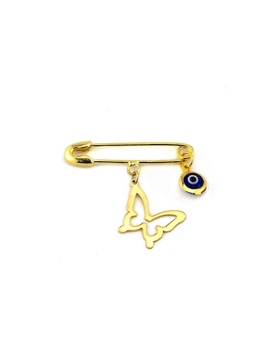 Goldsmith Child Safety Pin Πεταλούδα made of Silver