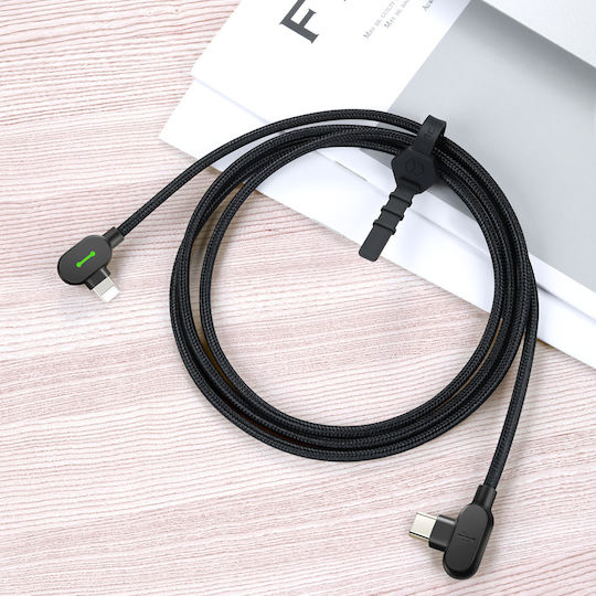 Mcdodo LED USB-C to Lightning Cable Μαύρο 2m (CA-7371)