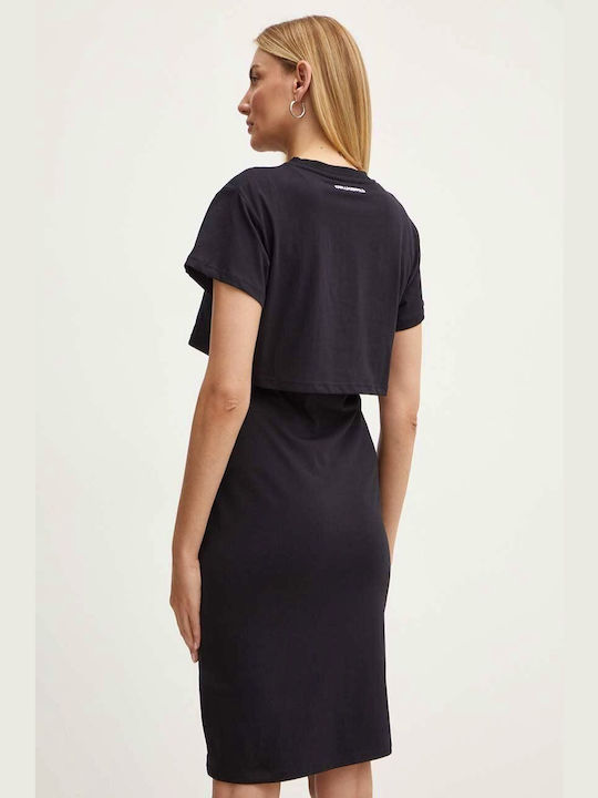 Karl Lagerfeld Midi Dress Black