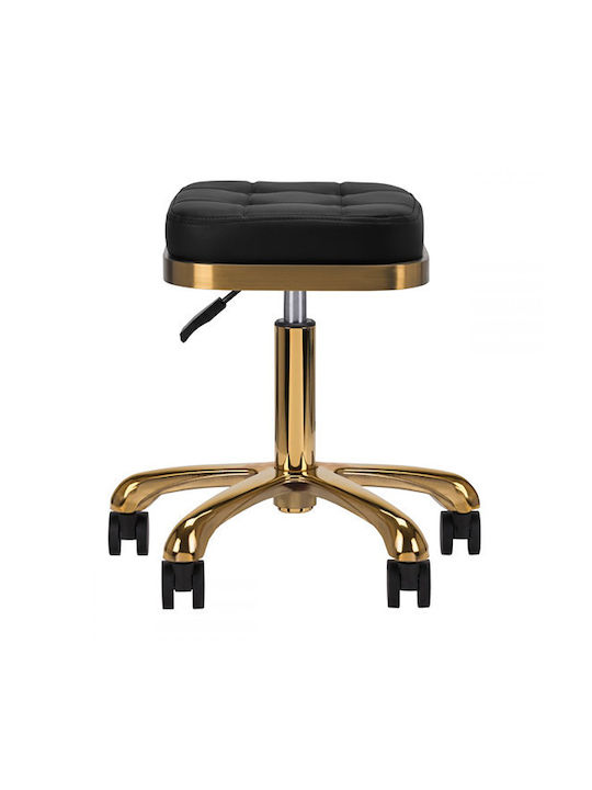 Stool For Living Room with Adjustable Height Gold Black