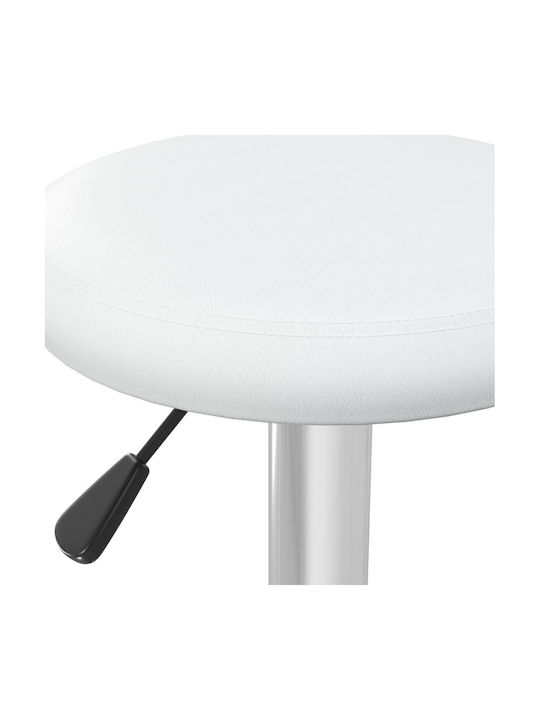 Stool Bar with Adjustable Height White 2pcs 31x31x58-78cm