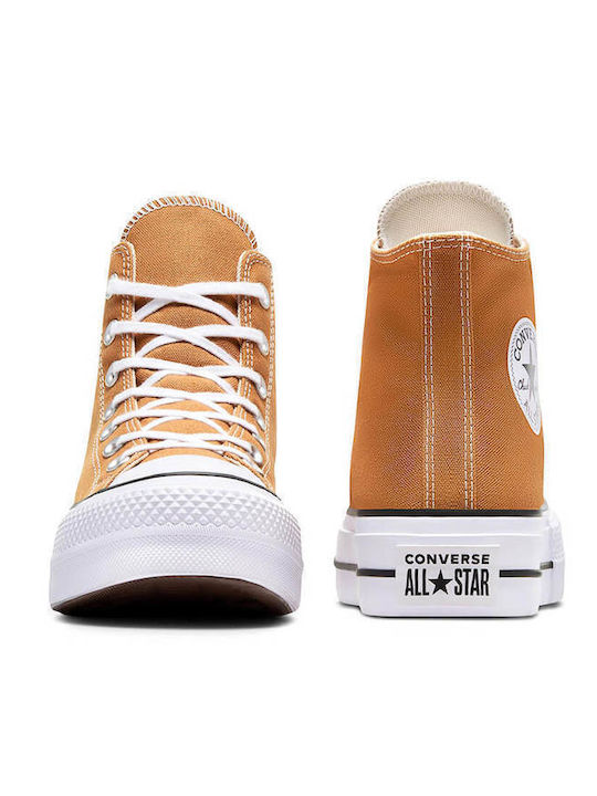 Chuck Taylor All Star Lift Platform Γυναικεία Μποτάκια Καφέ