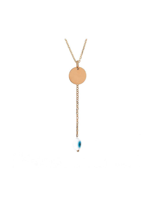 Goldsmith Necklace Eye from Pink Gold Plated Silver