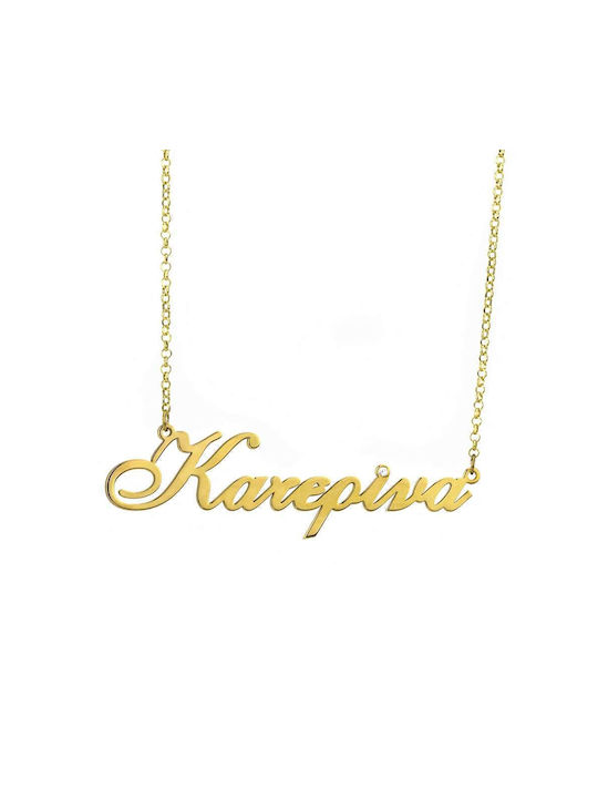 Goldsmith Necklace Name from Gold Plated Silver