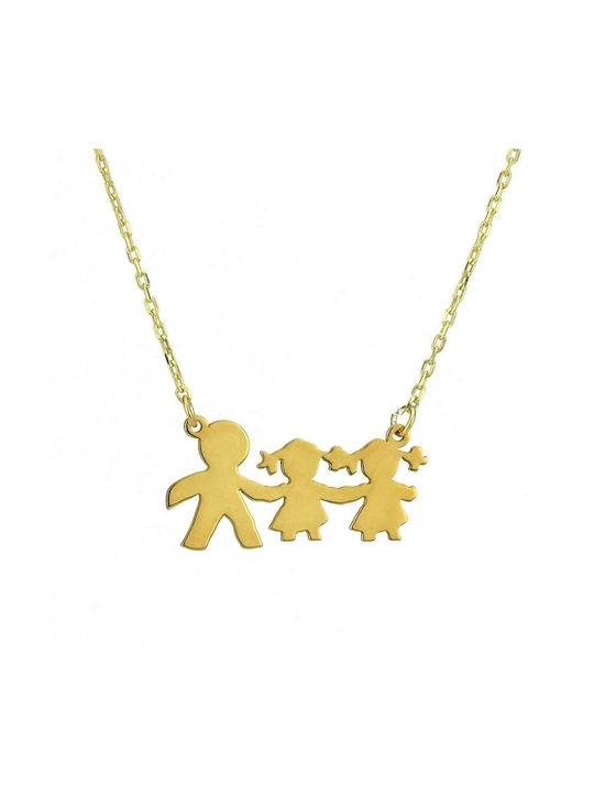 Goldsmith Necklace Family Gold Plated