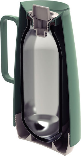 Tramontina Κανάτα Θερμός Πλαστικό / Γυάλινο 500ml Πράσινο