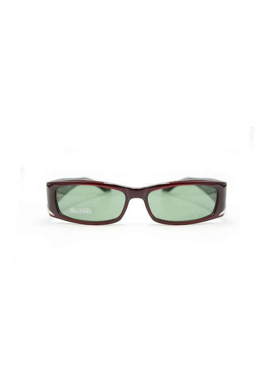 Max Mara Men's Sunglasses with Brown Plastic Frame and Green Lens VEMM612 4Q3