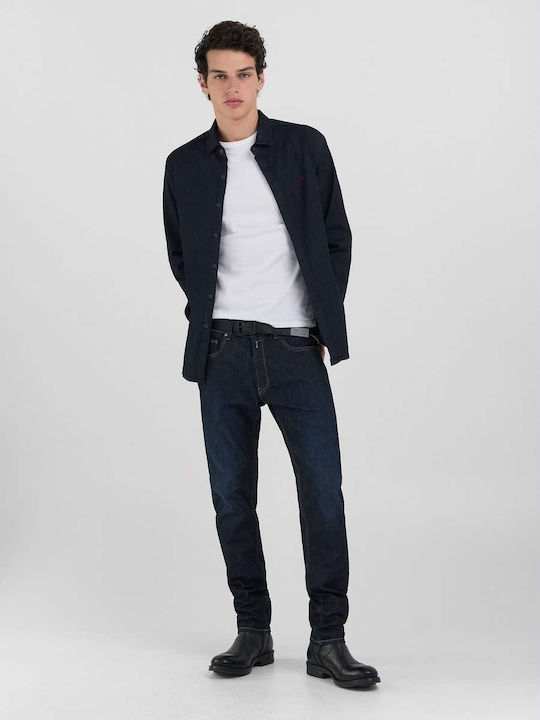 Replay Herrenhemd Langärmelig Jeans Blau