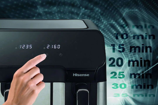 Hisense Friteuză cu aer cu Coș Detașabil Dublu 3.3lt Argintiu HAF2900D