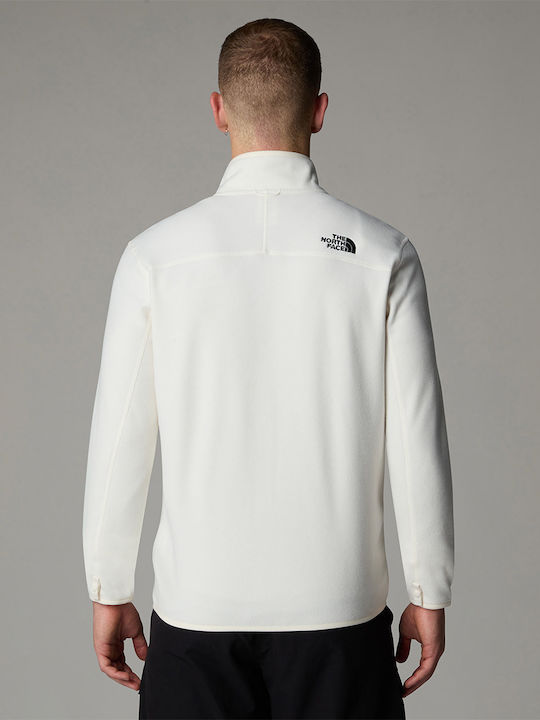 100 Glacier Men's Fleece Cardigan White