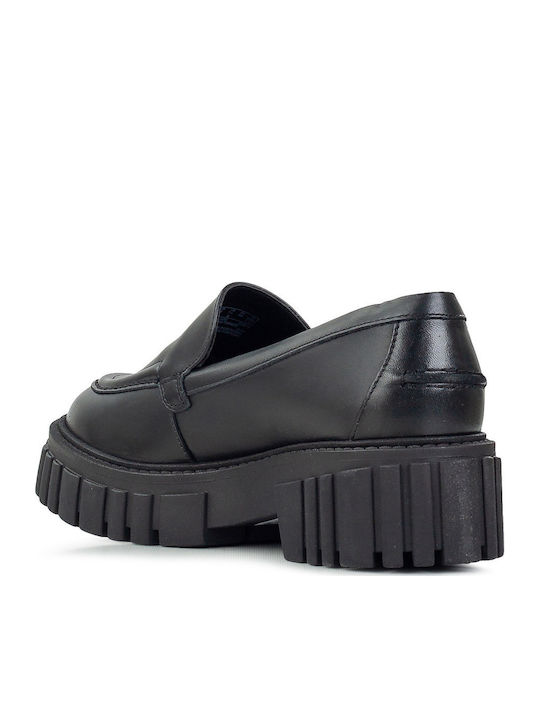 Loafers Page Loafer Leather Women's Loafers in Black Color