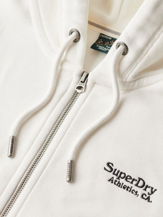 Women's Sweatshirt Jacket Hooded White