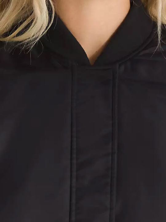 Kurz Damen Bomberjacke Schwarz